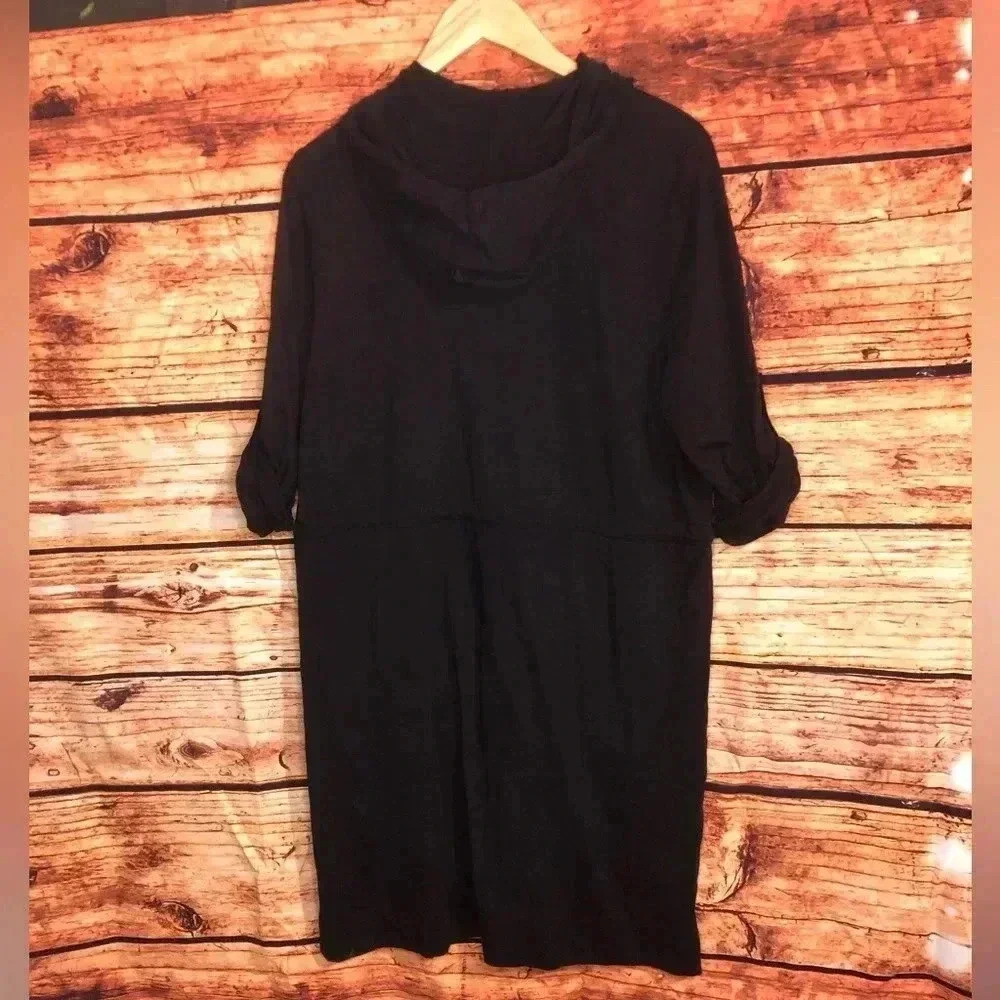 Lands End all black hooded romper - Picture 11 of 12